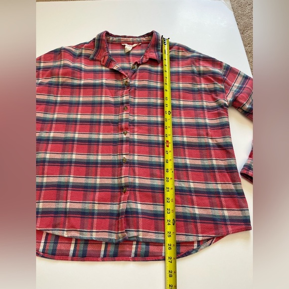 Sundance Flannel Plaid Blue Pink Button Up Size XL - Picture 6 of 6